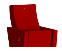 Fauteuil de conférence à piétement latéral avec accoudoir commun tout tissu pour ERP - MARIVAUX_6