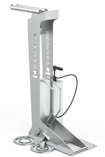 Borne de gonflage & réparation vélo tout en un  avec cale roue intégré - 2 vélos_6