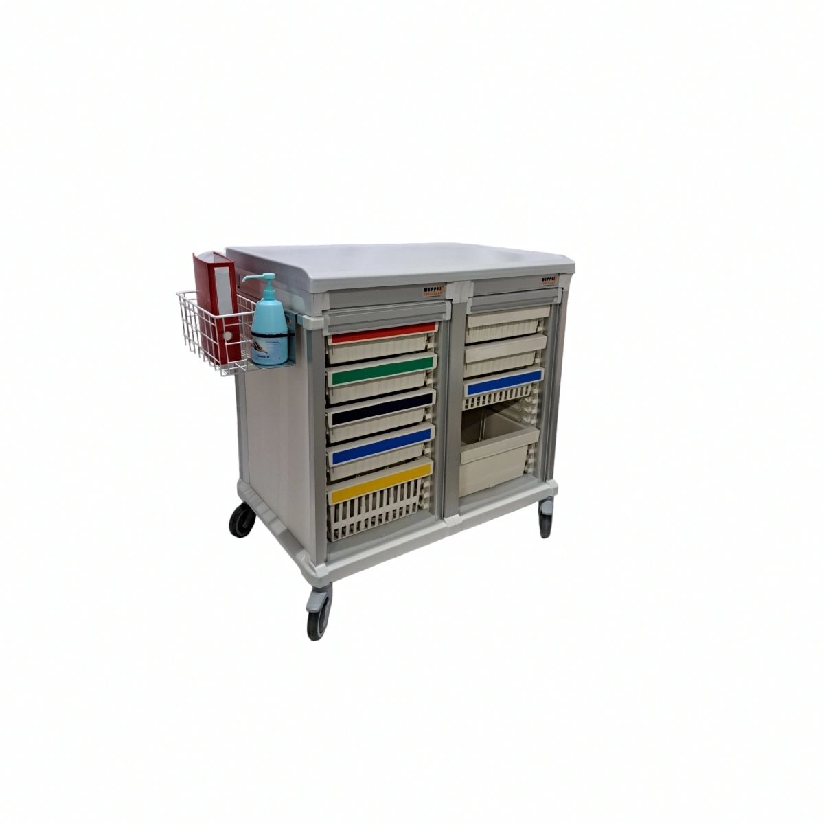 Chariot de soin hospitalier Weecart - 2 colonnes, configuration modulable pour stockage et transfert de médicaments et instruments_6