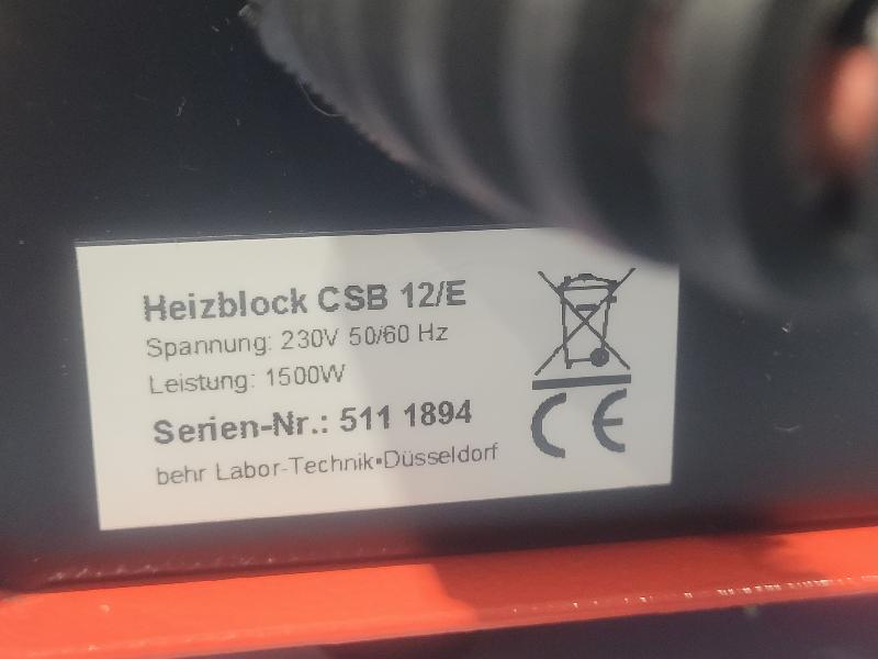 Bloc chauffant / minéralisateur dco csb 12/e behrotest + unité de commande trs 300 behr labor-technik_6