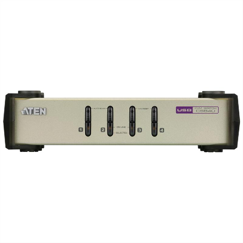 Aten cs84u switch kvm vga, ps/2+usb, 4 ports_6