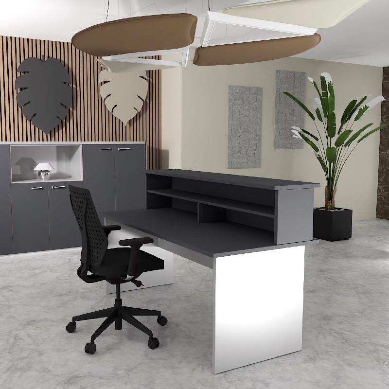 Bureau d'accueil Tono - Mobel Linea. - 80, Alu, Anthracite_6