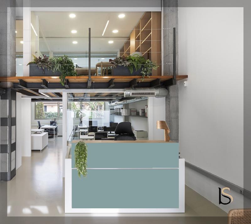 Comptoir d'accueil Avant 1 personne façade colorée - Ofitres - 129, Blanc, Non, Aigue Marine brillant_6