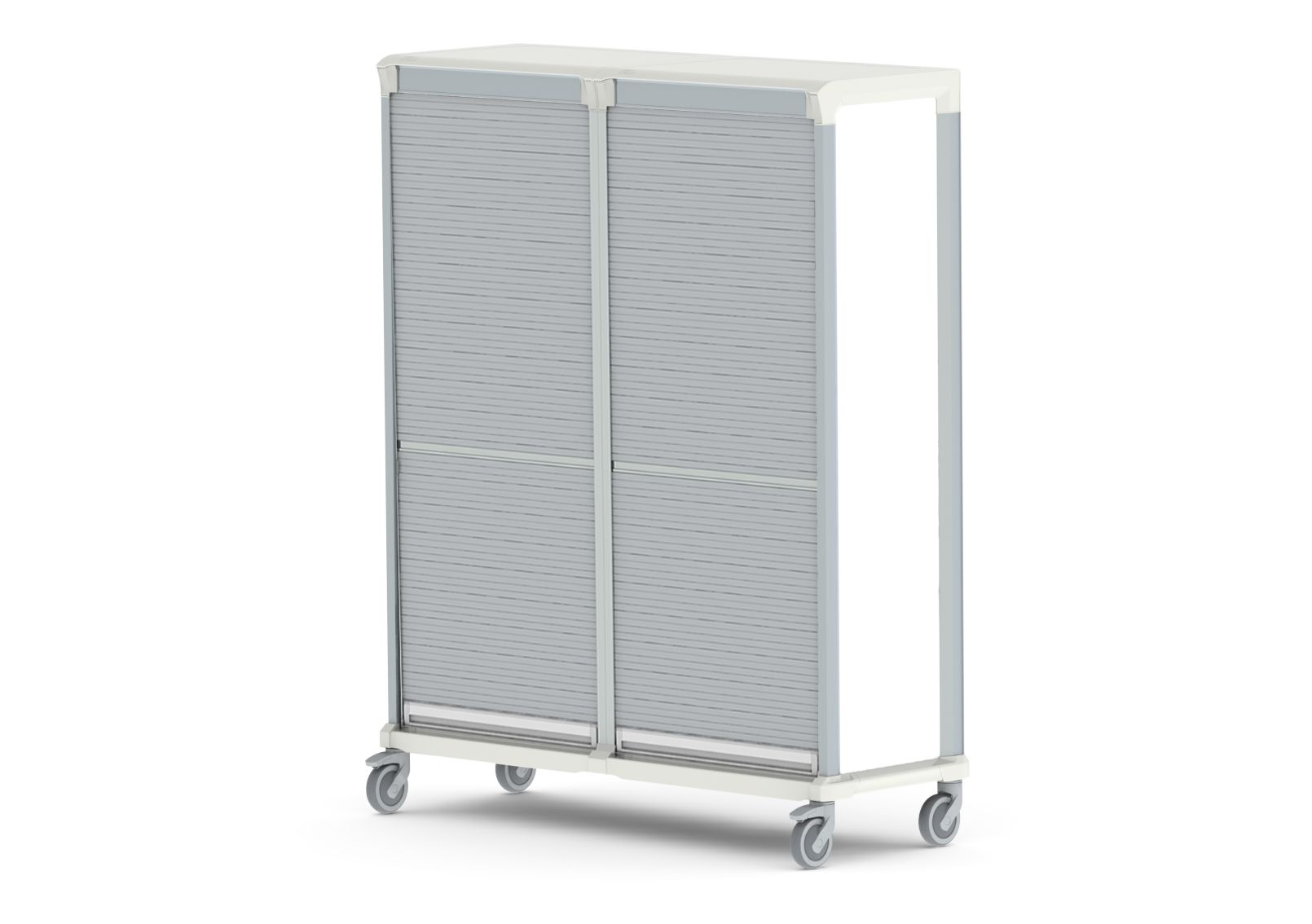Armoire médicale de transfert ou stockage - 2 colonnes modulaires avec rideaux antibactériens - WEECART_6