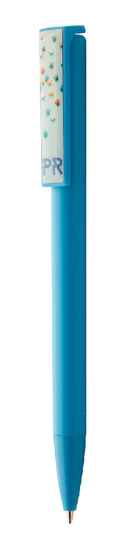 Stylo à bille en plastique - mouvement spécial du clip - encre bleue_6