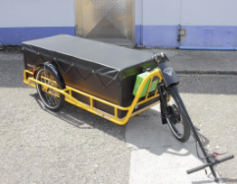 Remorque mécanique pour vélo cargo tractable à la main, conçue pour les déplacements urbains - Capacité 200kg - Carla compétition JHOG_6