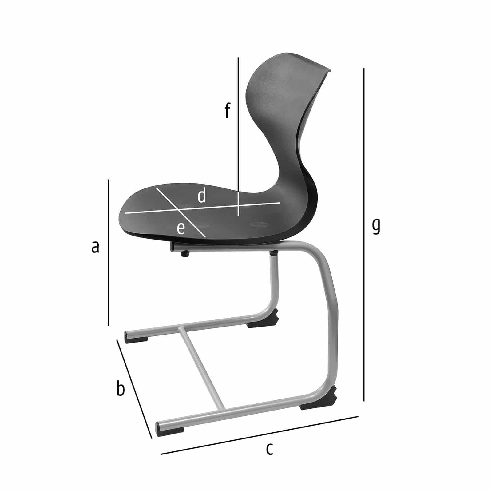 Chaise scolaire à Piètement Luge Recyclée - Coque en Polypropylène Recyclé - EWS.5_6