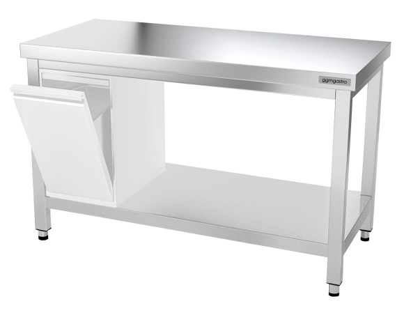 Tables Inox centrales Premium avec Etagère - P 600 mm | Ggm - 1400_6