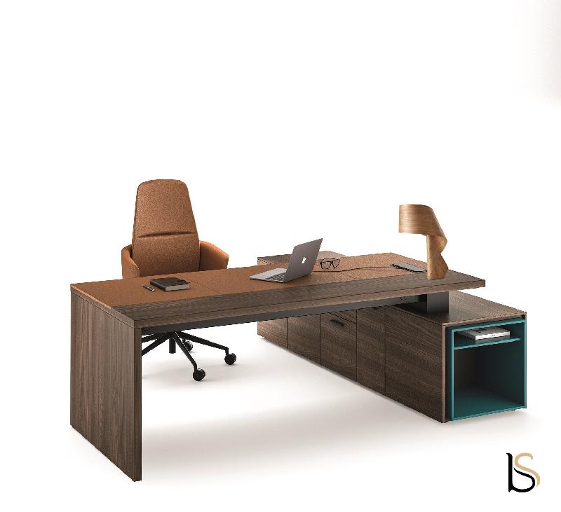 Bureau de direction Sile avec sous-mains - Bralco - 228, Gauche_6
