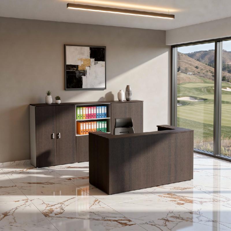 Bureau d'accueil Delta First monocolor - Mobel Linea - 184, Wengé_0
