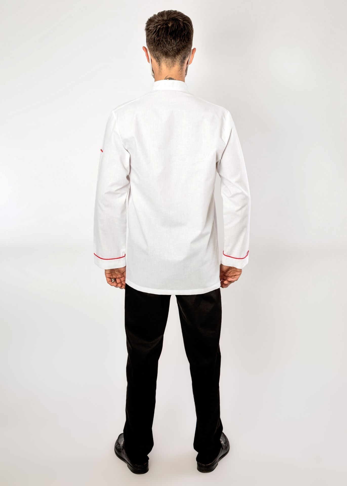 Veste de cuisine mixte - modèle Opio - col mao - personnalisable - Made in France_6