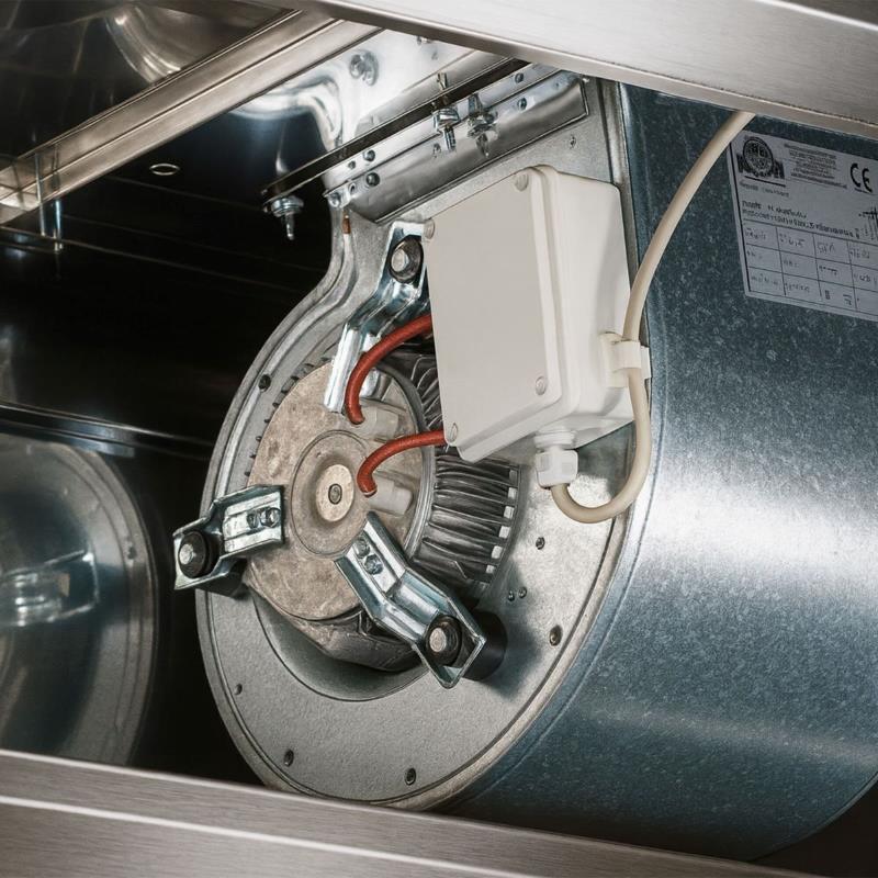 Hotte murale Inox - 2m80 - avec moteur, régulateur, filtre et éclairage - P 700 mm | GGM_6