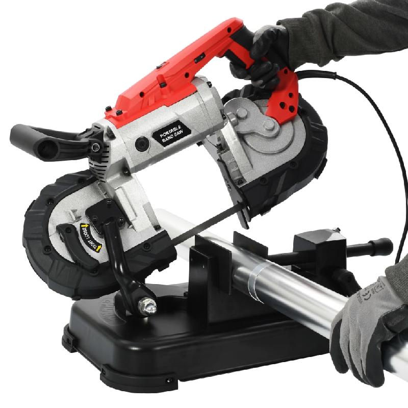 Vidaxl scie à ruban avec base et mallette portable acier 143387_6