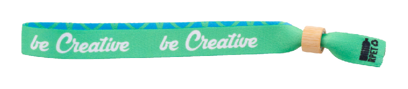 Bracelet festival personnalisé en polyester RPET - Fermoir bambou - Impression recto-verso_6