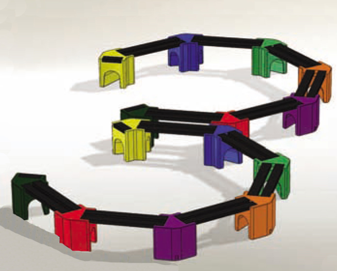 Bancs enfants en forme de cercle - Plastique recyclé, couleurs vives - Modèles 12 et 18 places_6