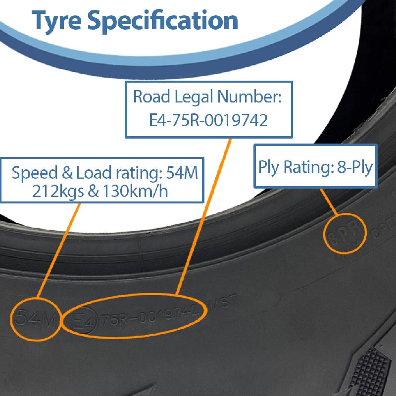 27x11.00R14  27x9.00R14 Pneus VTT OBOR Lynx WL15 8 plis Road Legal (Lot de 22)_6