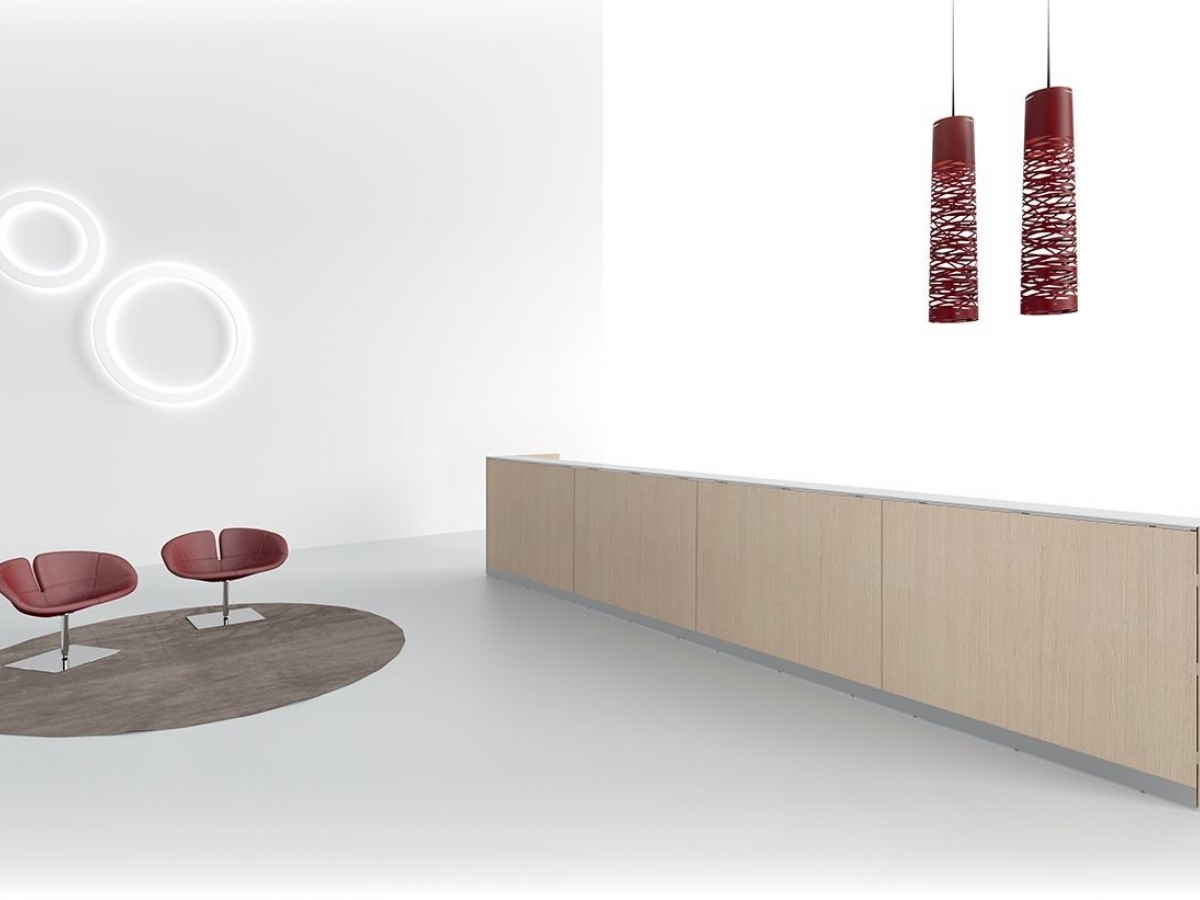 Banque d'accueil éclairée au design moderne et épuré - DV703 QUBO - Conception modulaire avec éclairage LED intégré_6