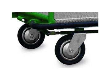 Chariot plateforme à 2 dossiers - monobloc pour ateliers, entrepôts et magasins - capacité jusqu'à 600 kg_6