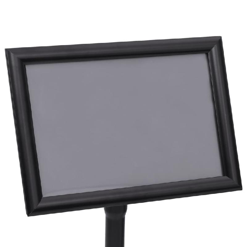 Vidaxl support d'affiche a3 sur pied noir alliage d'aluminium 51206_6