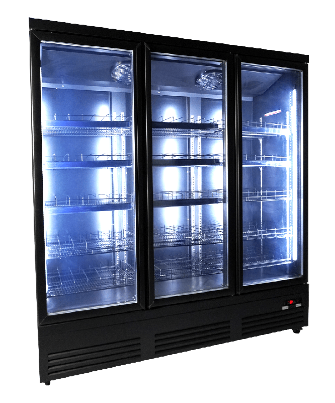 Réfrigérateur 3 portes en verre noir ceb-1600r bl l1880 7526.0110 COMBISTEEL_6