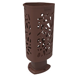 Corbeille publique en polyéthylène moulé haute densité - Traitée anti-UV et anti-graffiti - Modèle Mantille_6