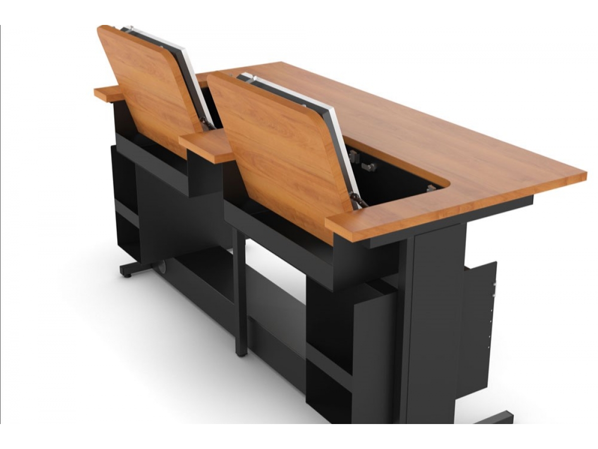 Table informatique à écran rabattable pour sécuriser l'équipement informatique - DATA_6