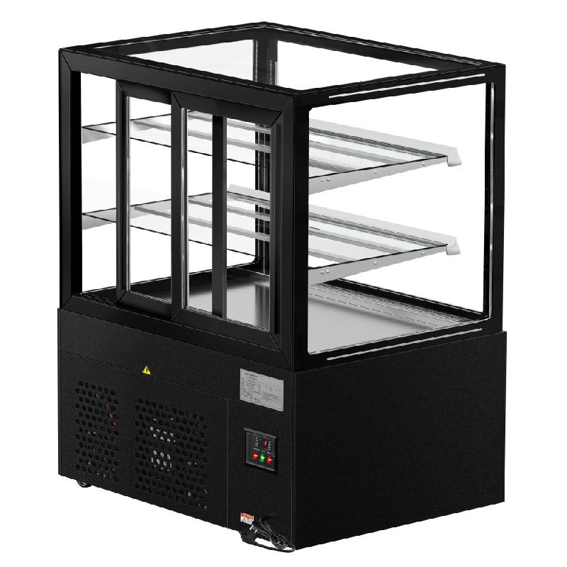 Vitrine réfrigérée pour pâtisserie MADRID - 1000 mm - 2 étagères - Noir_6