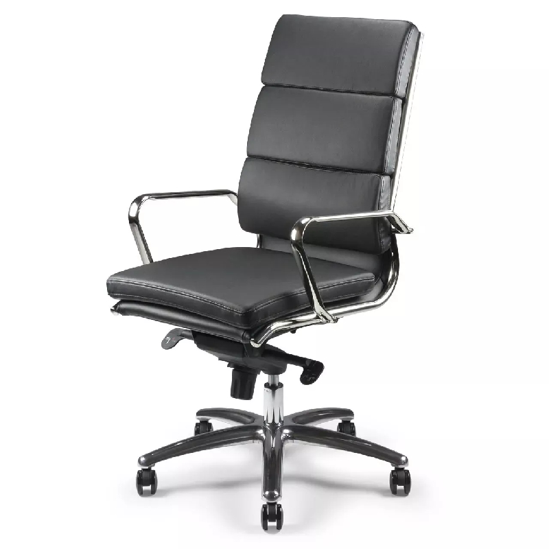 Fauteuil de Direction synchrone - cuir Noir pleine fleur -  So Ravenne - Avec_6