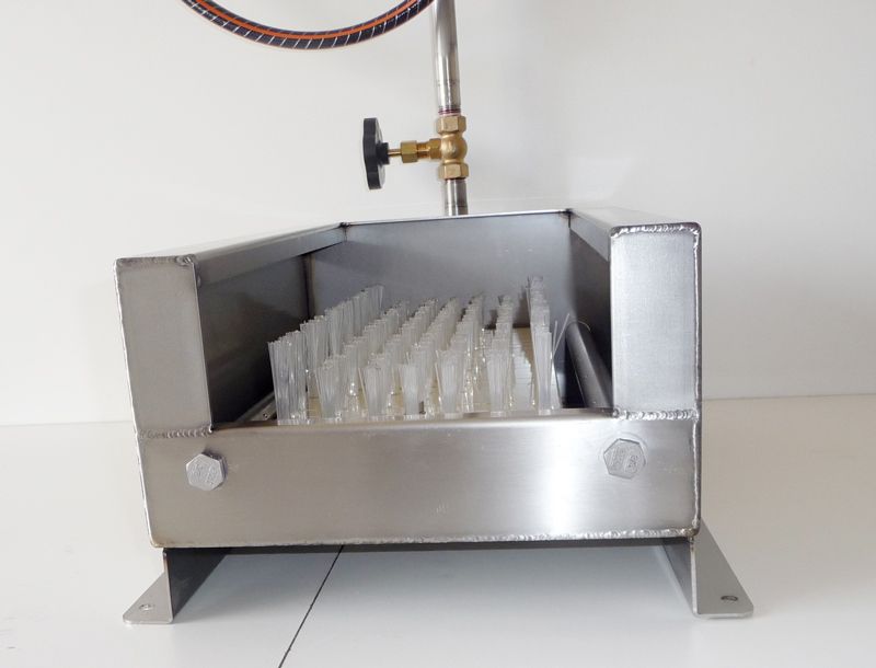 Lave-chaussures avec bassine - Acier inoxydable - Adapté pour 1 à 3 personnes - Brosses de nettoyage et système de régulation d'eau_6