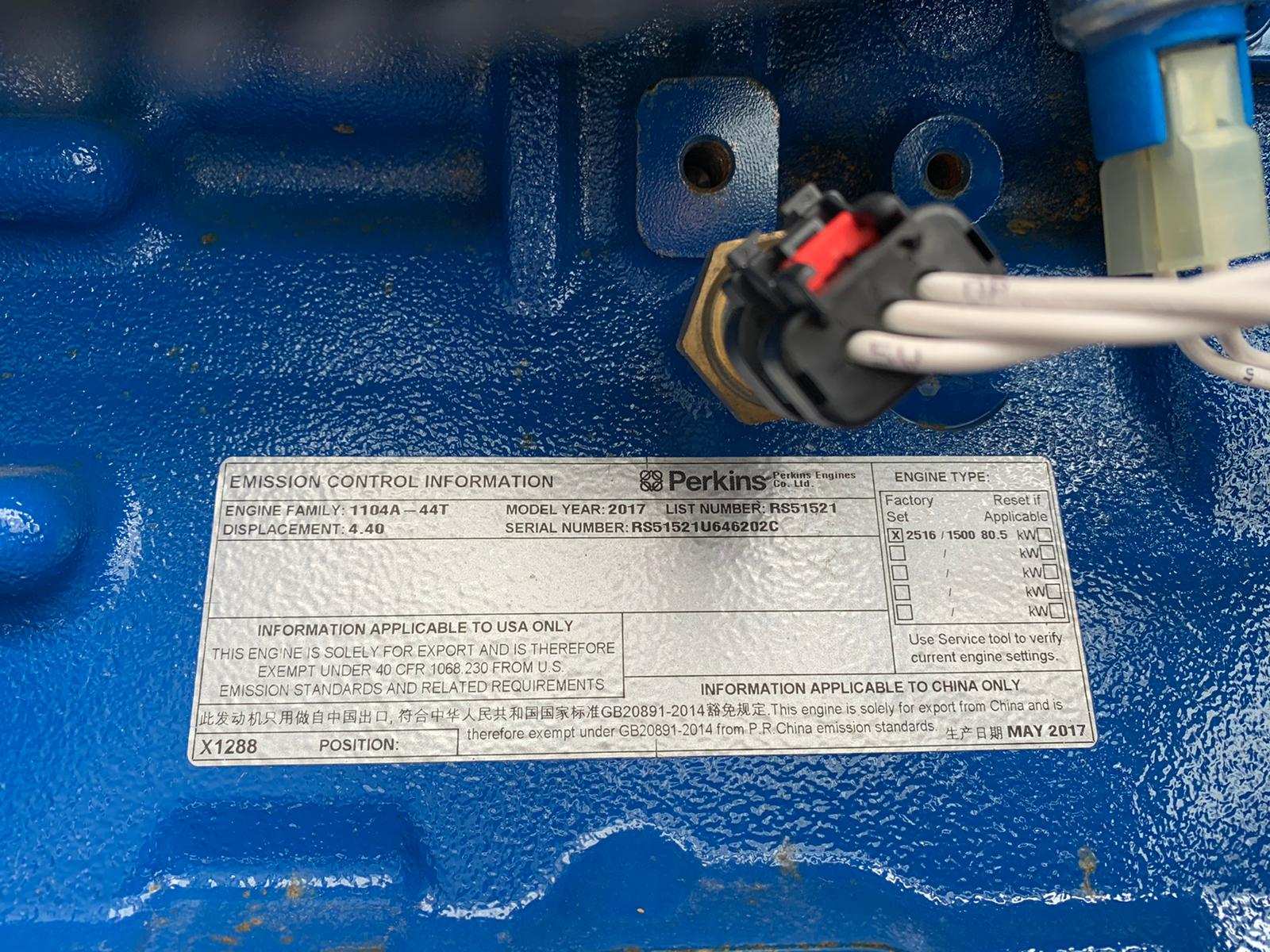 Groupe électrogène d'occasion avec capote neuf déstockage - FG WILSON P88 - 88 KVA_6
