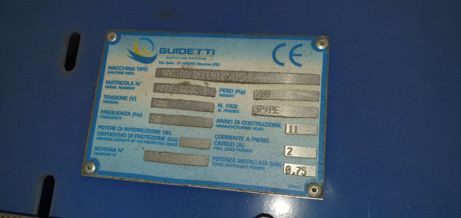 Broyeur granulateur câbles d'occasion GUIDETTI - 700 Kg/Heure - Ligne complète avec pré-broyeur et séparateur_6