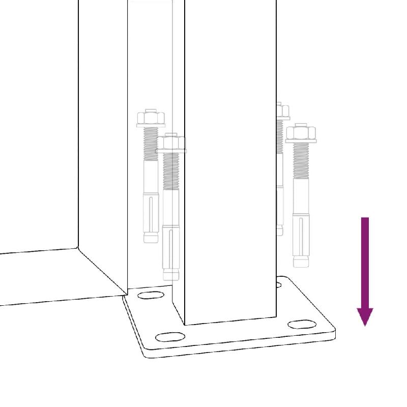 Vidaxl portail de jardin anthracite 105x205 cm conception de carré 153195_6