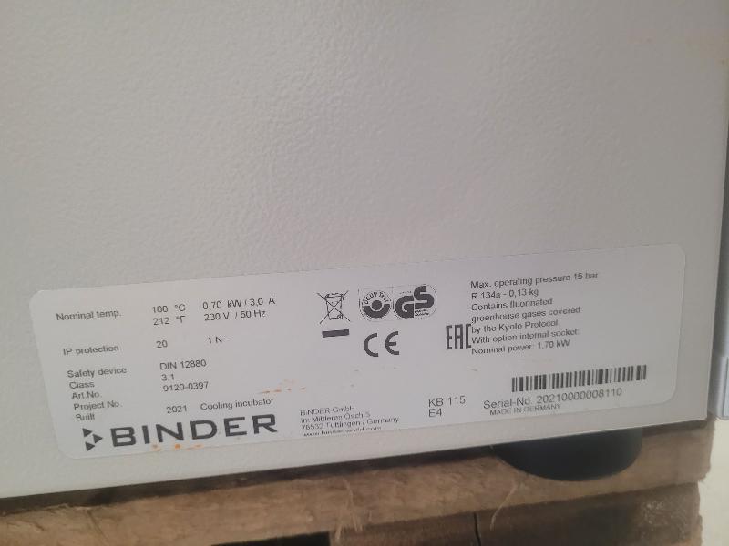 Incubateur / étuve réfrigéré BINDER KB-115 avec convection forcée 100°C_6