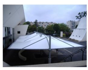 Préau 202m2 - 3 structures juxtaposées sur 4 poteaux_6