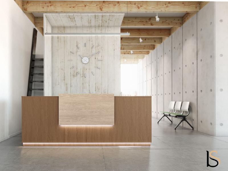 Banque d'accueil modulable - Mobel Linea - Acacia foncé, Non, 324, Chêne moyen_6