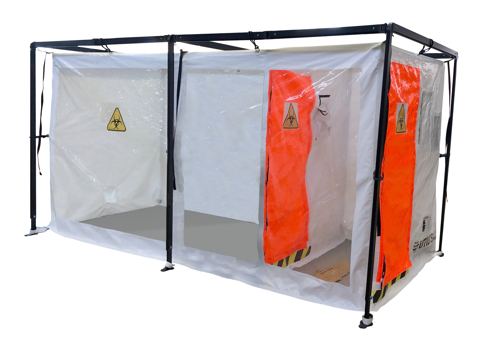 Tente d'urgence pour isoler des patients suspects d'infection