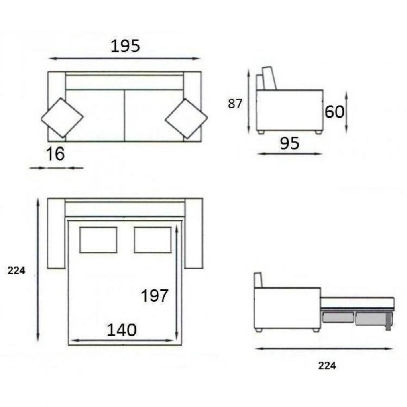 Canapé convertible DREAMER - ouverture express - sommier à lattes 140x197 cm - matelas 16 cm - velours côtelé caramel_6