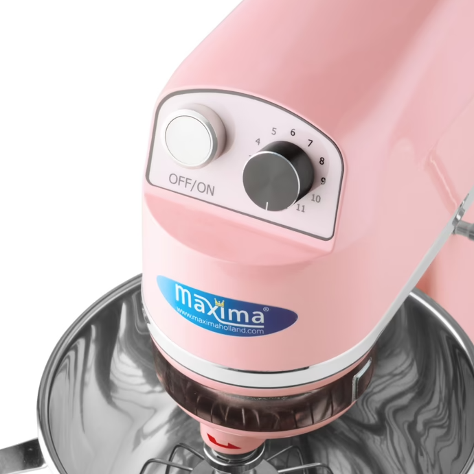 Mixer planétaire - 7 L - jusqu'à 2 kg de pâte - rose | Maxima - 09300151_6