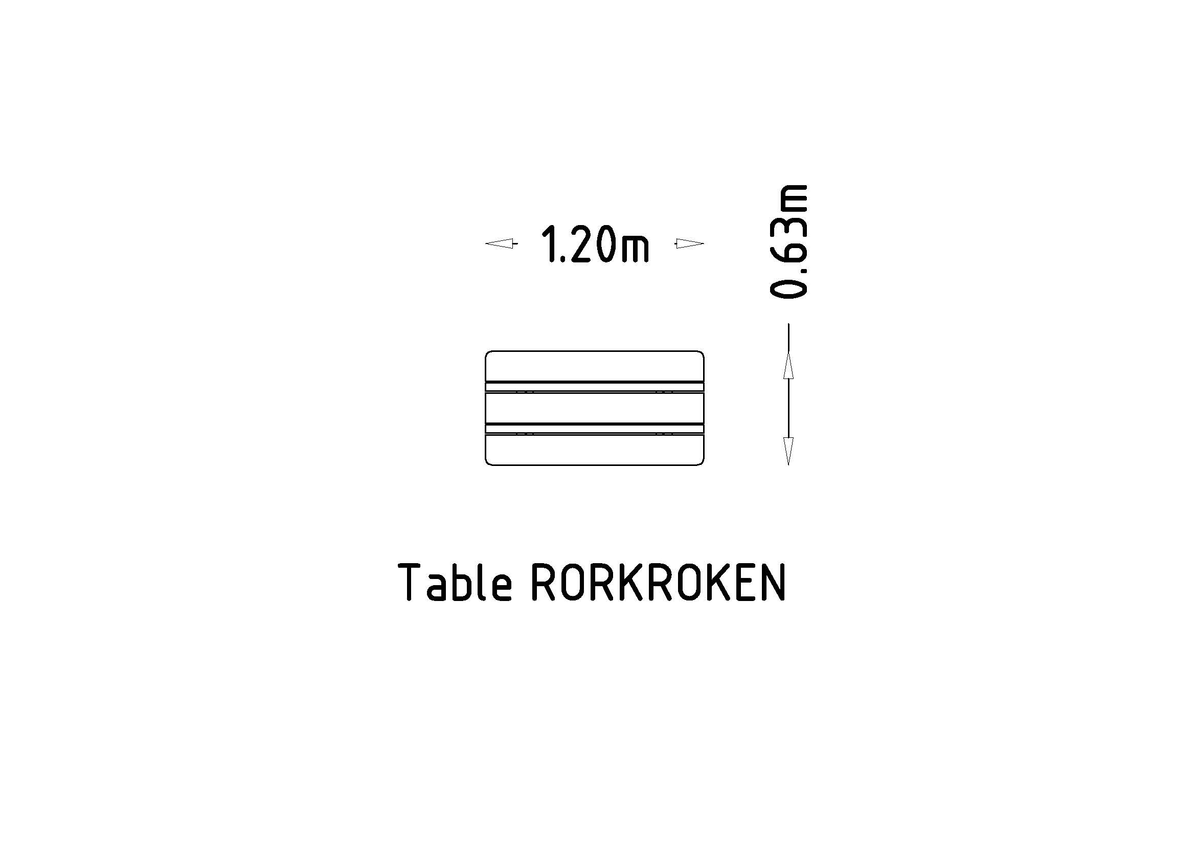 Table publique Rörkröken réf 8037006 - Hags - Brun/noir - Scellement béton_6