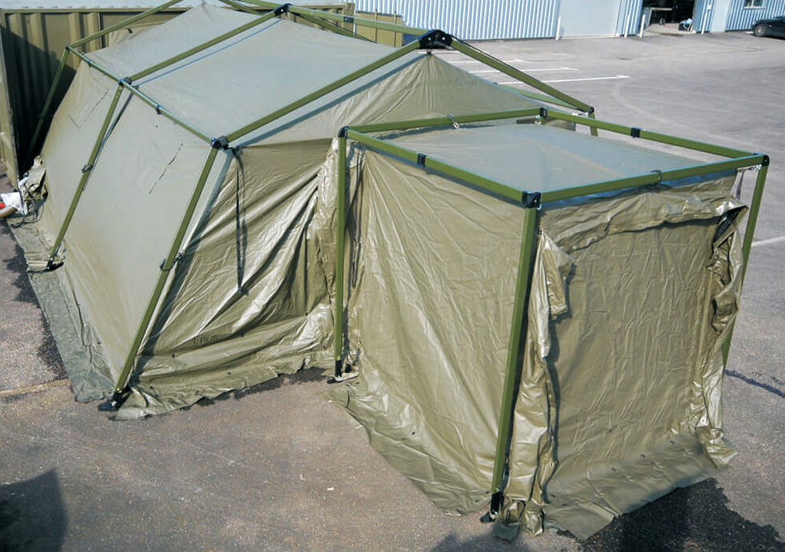 Abri tactique compatible avec véhicules opérationnels