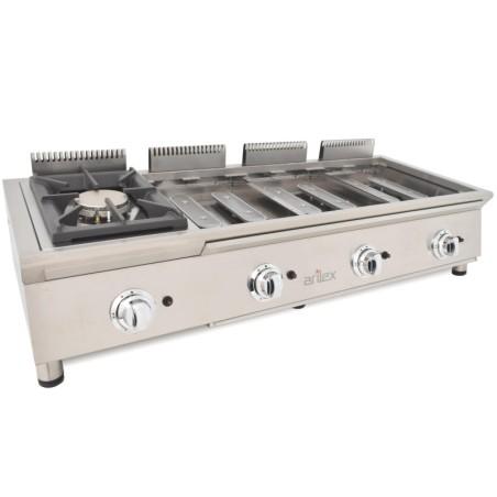Plancha gaz modulaire FLEXI Ligne 600 - 8 brûleurs - 130 cm - 23.2 kW | Arilex 4MB_6