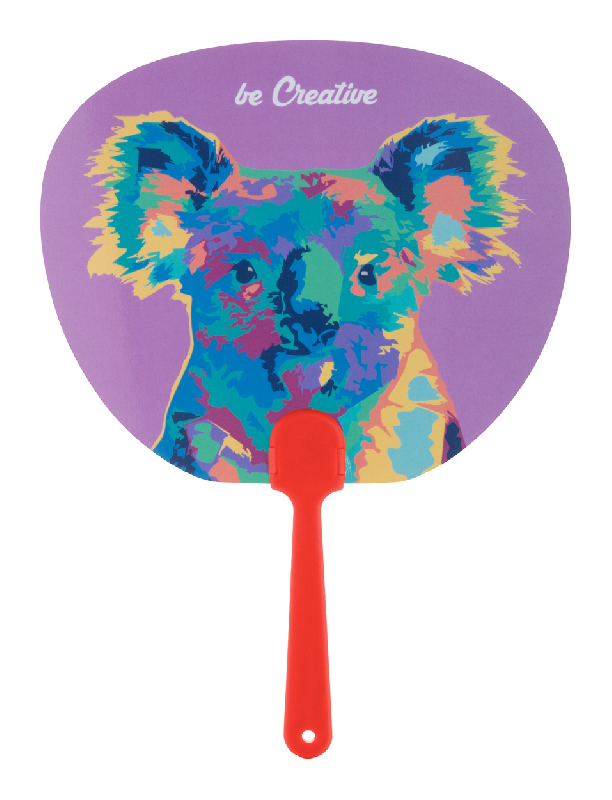 Éventail sur-mesure - poignée en plastique et papier stratifié - impression digitale - minimum 100 pcs_6