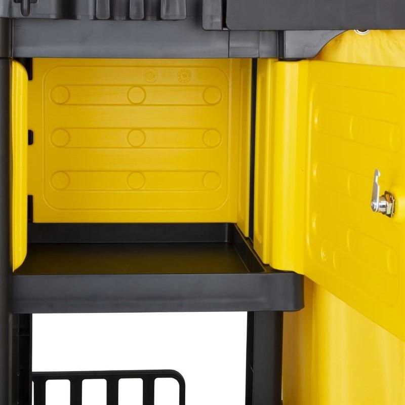 Chariot de nettoyage avec armoire verrouillable noir | Jantex - FU998_6