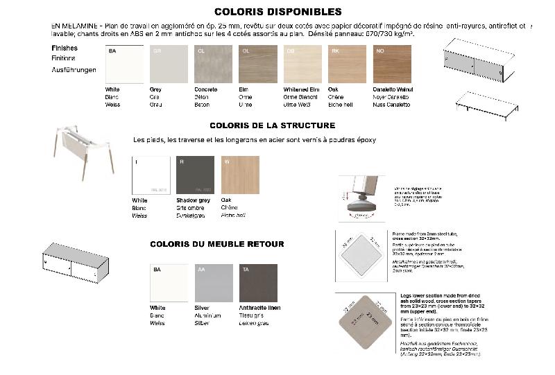 Bureau Manager X3 Quadrifoglio: rangement et style - 184, Blanc, Blanc, Avec caisson_6