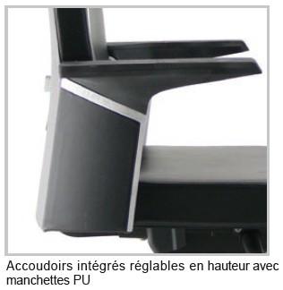 Fauteuil de Direction cuir KO1 avec têtière - Sokoa. - cuir noir_6