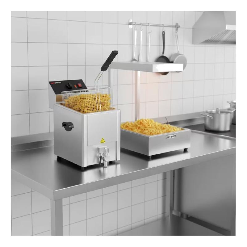 Friteuse électrique simple 8L - avec robinet de vidange | GGM_6
