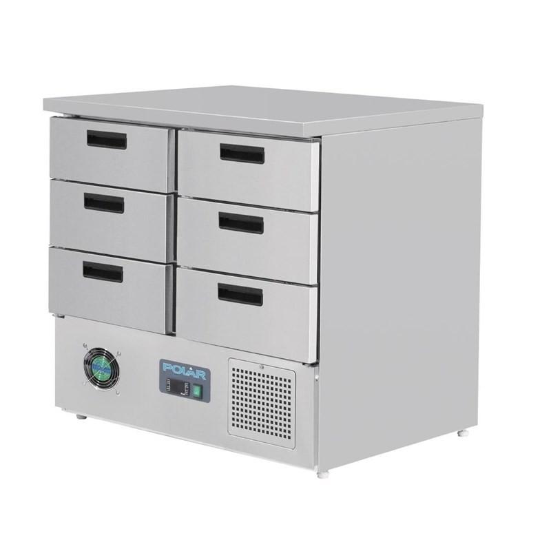 Table réfrigérée positive 6 tiroirs série G 240L FA440 Polar_6