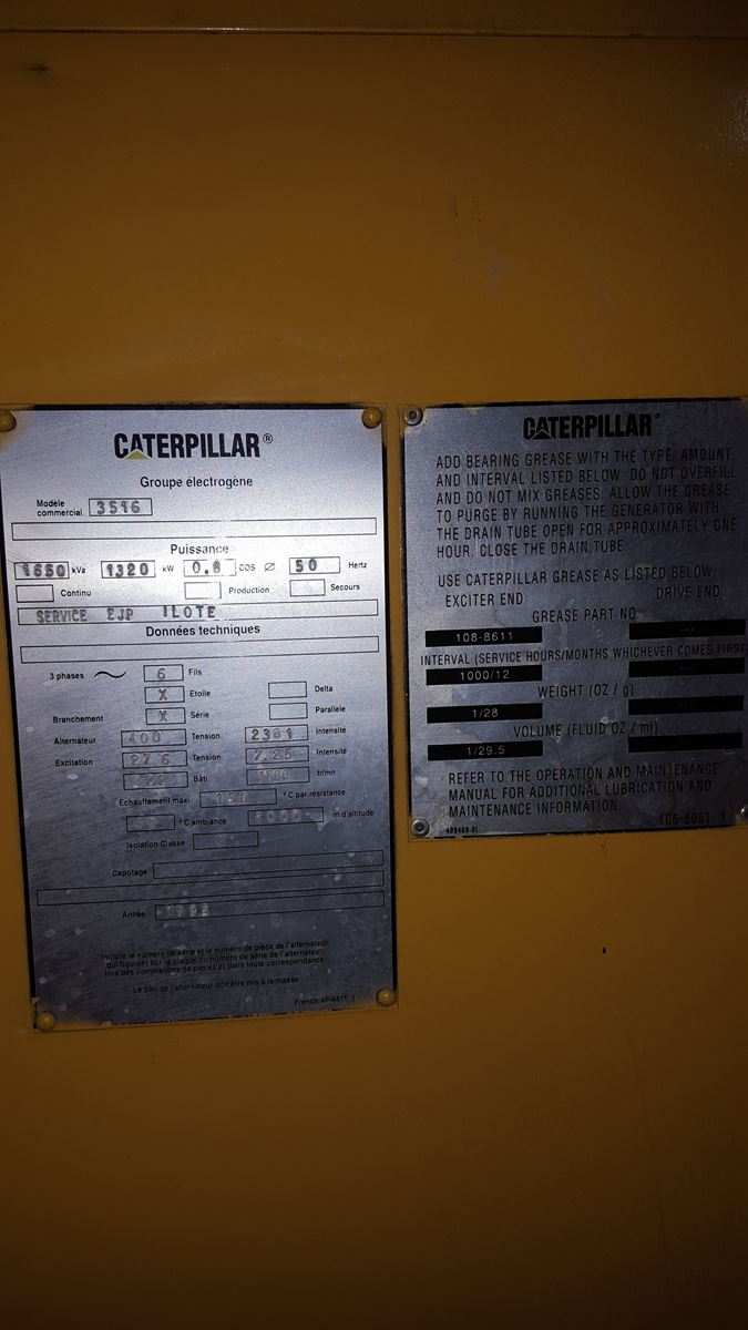 Centrale de  2 groupes électrogènes d'occasion - CATERPILLAR 2 X 3516 - 2 X 1650 KVA_6