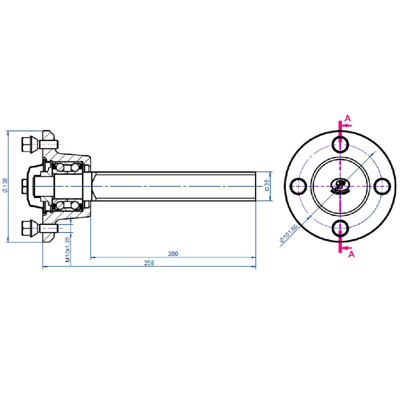 Kit remorque rapide à deux essieux 4.80/4.00 - 8 roues légales moyeu 400-8_6