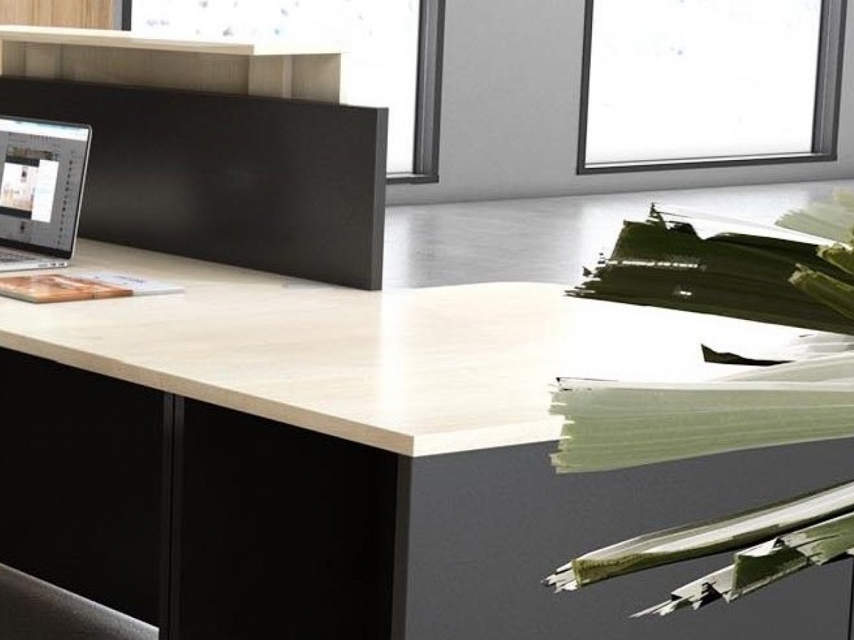 Banque d'accueil modulaire POGO - Design simple et élégant - Fabrication française - Configurations variées et PMR_6